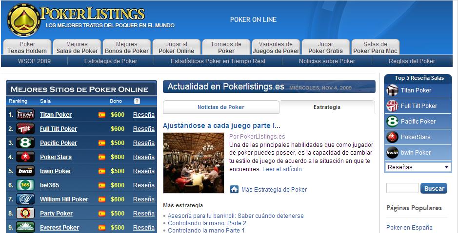 paginapokerlistings